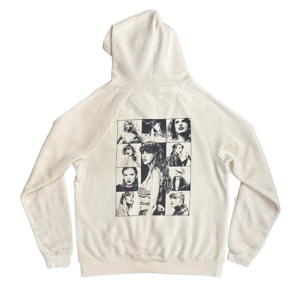 Taylor Swift THE ERAS TOUR Beige Hoodie size Medium RARE Merch AUTHENTIC 2024 - Picture 5 of 5